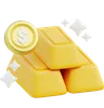 Golden Bars And Dollar Coin Concept