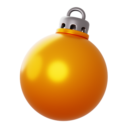 Golden Bauble Ball  3D Icon