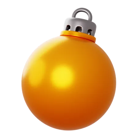 Golden Bauble Ball  3D Icon