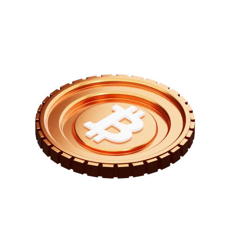 Golden Bitcoin  3D Illustration