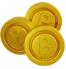 Golden Bitcoin Coins