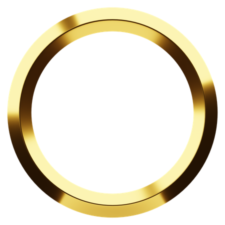 Golden border profile  3D Icon