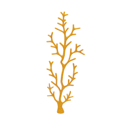 Golden Branch Coral  3D Icon