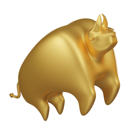 Golden Bull Market  3D Icon