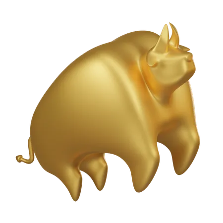 Golden Bull Market  3D Icon