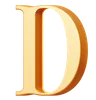 Golden Capital D Letter