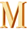 Golden Capital M Letter