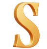 Golden Capital S Letter