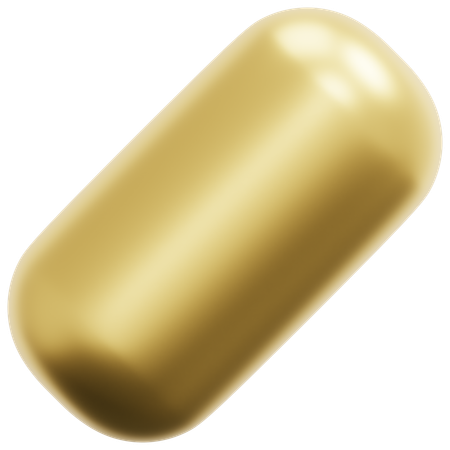 Golden Capsule  3D Icon