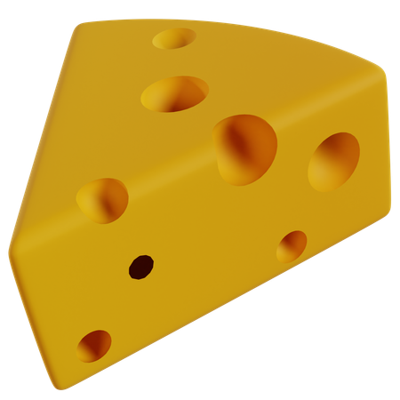 Golden Cheese Wedge  3D Icon