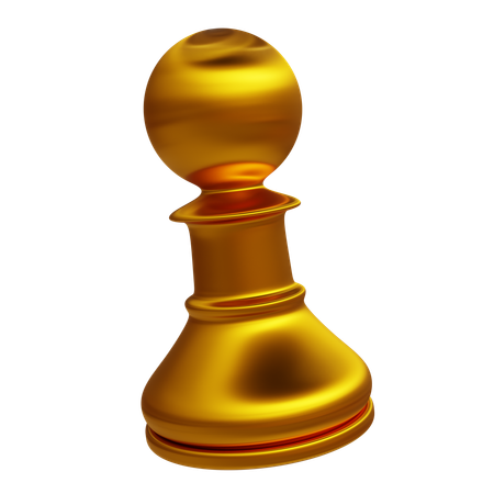 Golden Chess Pawn  3D Icon