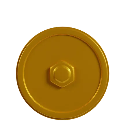 Golden Coin  3D Icon