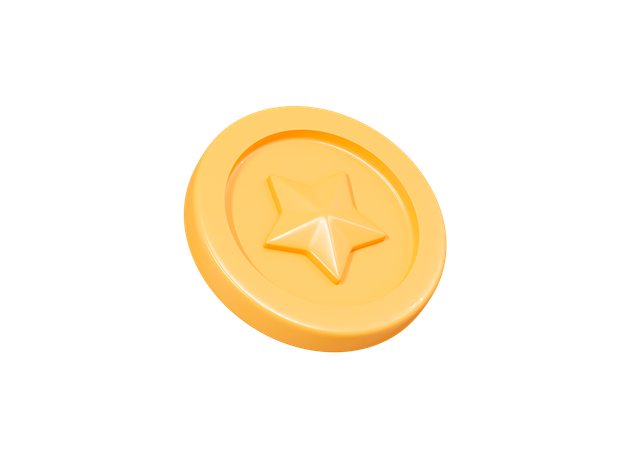 Golden Coin  3D Icon