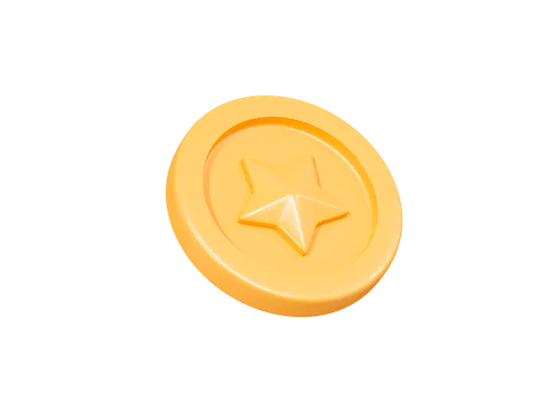 Golden Coin  3D Icon