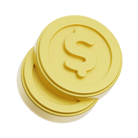 Golden Coins  3D Icon