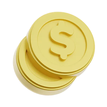 Golden Coins  3D Icon