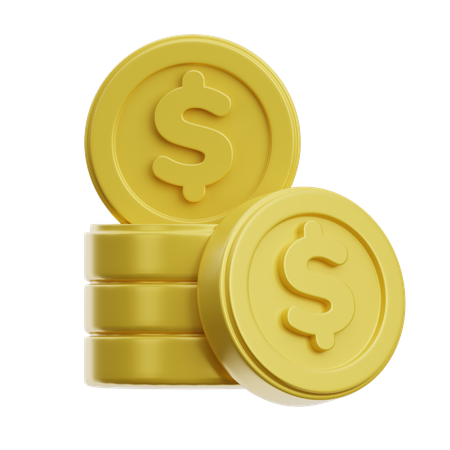 Golden Coins  3D Icon