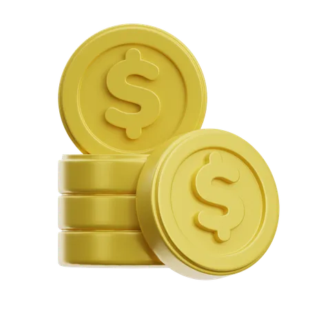 Golden Coins  3D Icon