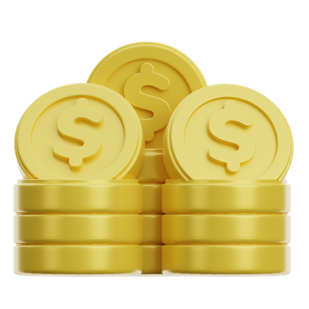 Golden Coins  3D Icon