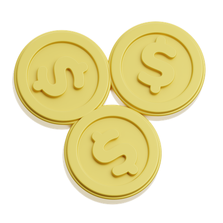 Golden Coins  3D Icon