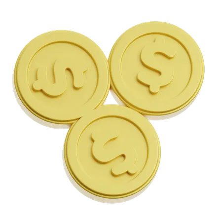 Golden Coins  3D Icon