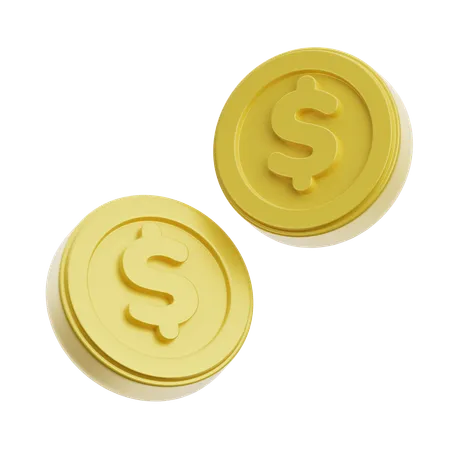 Golden Coins  3D Icon