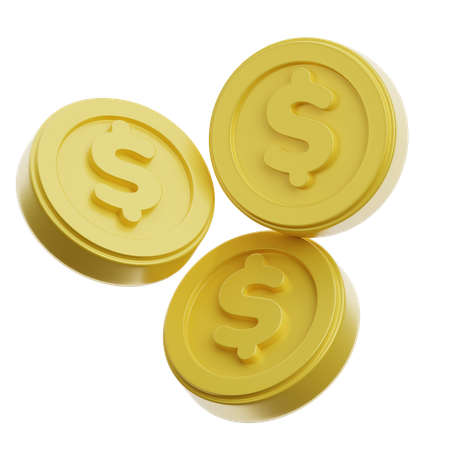 Golden Coins  3D Icon