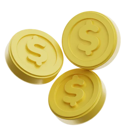 Golden Coins  3D Icon