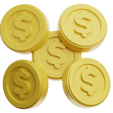 Golden Coins  3D Icon