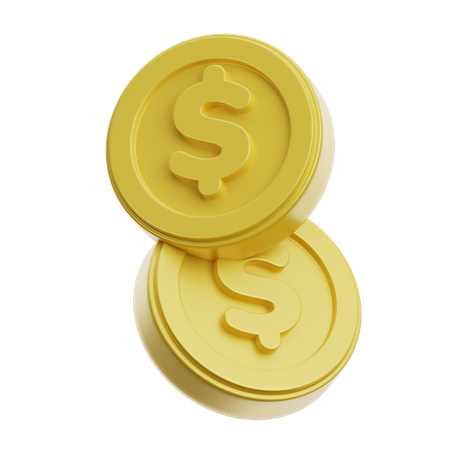 Golden Coins  3D Icon