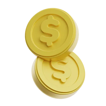 Golden Coins  3D Icon