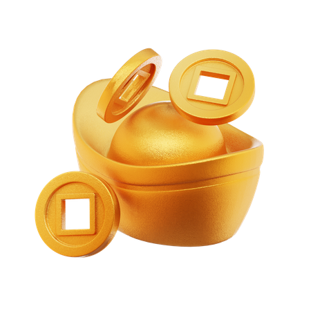 Golden Coins  3D Icon