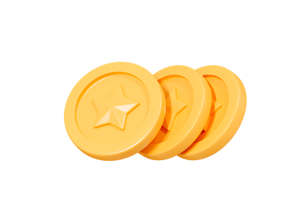 Golden Coins  3D Icon