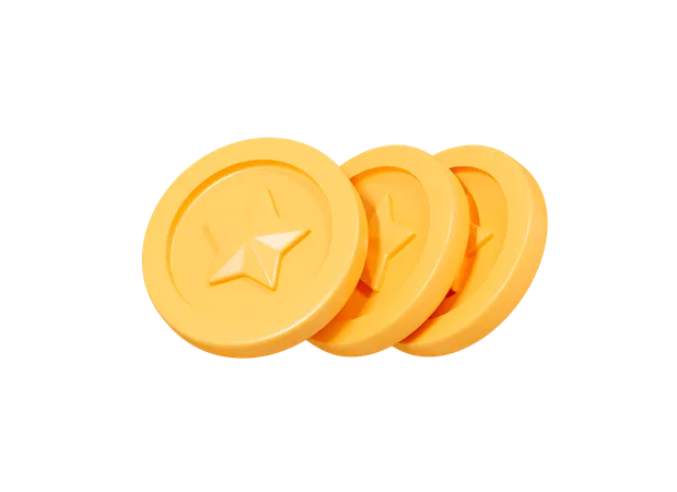 Golden Coins  3D Icon