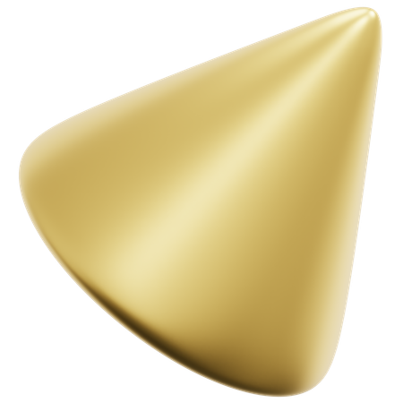 Golden Cone  3D Icon