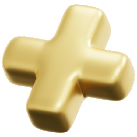 Golden Cross  3D Icon