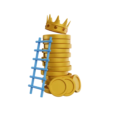 Golden Crown  3D Illustration