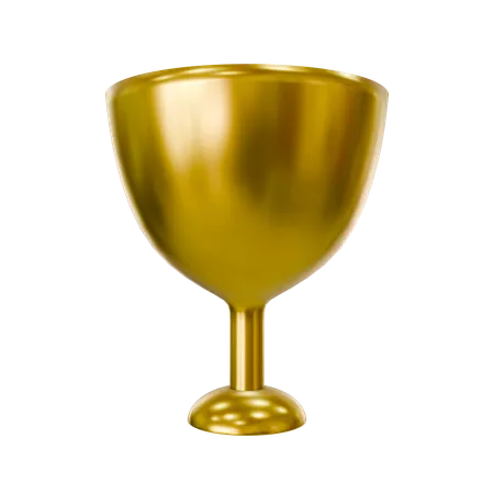 Realistic 3 D Golden Trophy To Represent Achievement Winner Glory Etc 3D Icon