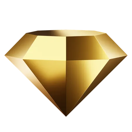 Golden diamond  3D Icon