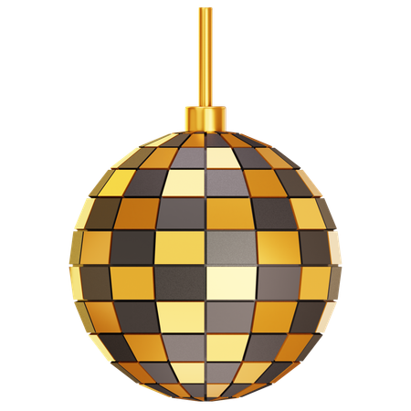 Golden Disco Ball  3D Icon