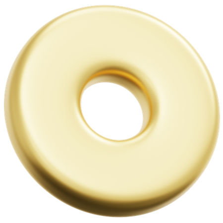 Golden Disk  3D Icon