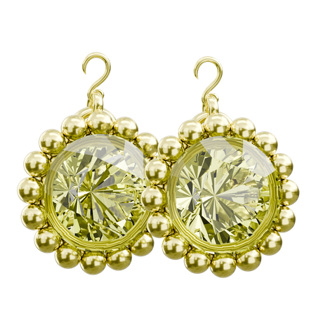 Golden Earrings  3D Icon