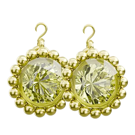 Golden Earrings  3D Icon