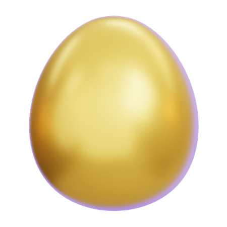 Golden Easter Egg  3D Icon