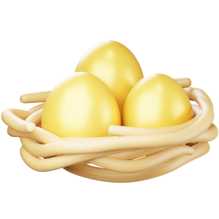 Golden Egg  3D Icon