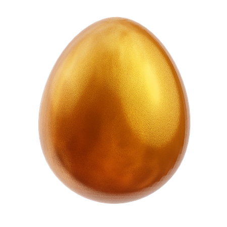 Golden egg  3D Icon