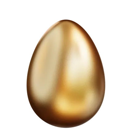 3 D Illustration Of Golden Egg 3D Icon