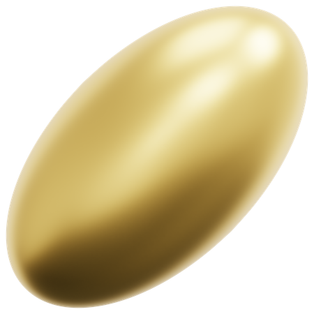 Golden Ellipsoid  3D Icon