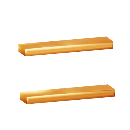Golden Equals Symbol  3D Icon