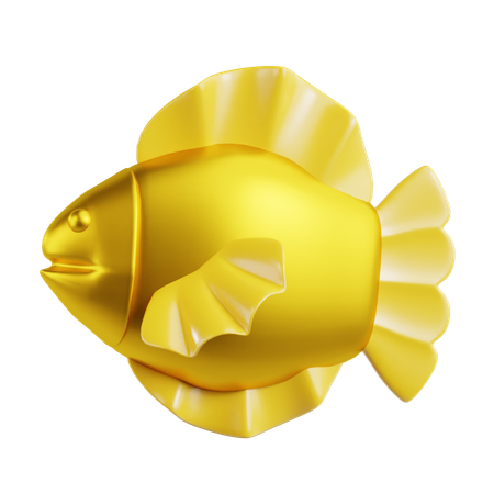 Golden Fish  3D Icon